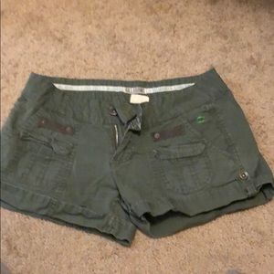 Army green shorts by billabong